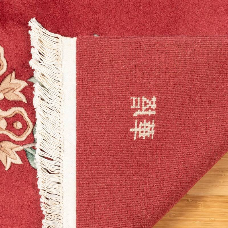 Gertmenian Oriental Estate Traditional Oriental Floral Border Metallion Hand Knot Wool Area Rug Collection