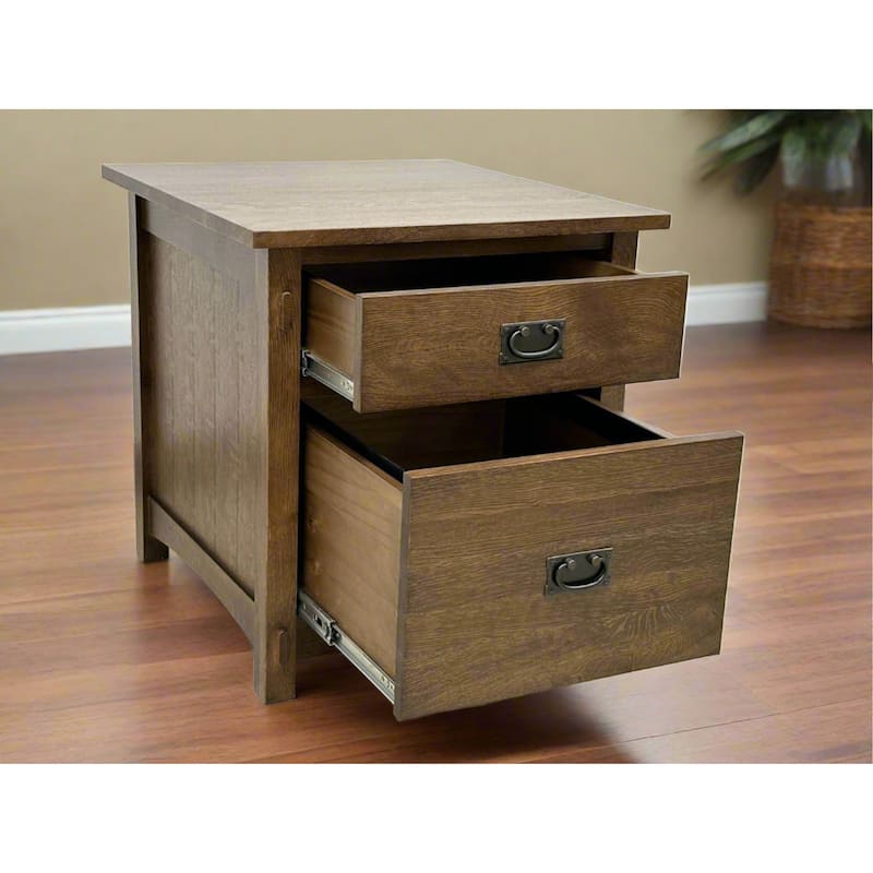 Mission Quarter Sawn Oak File Cabinet