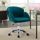 preview thumbnail 7 of 38, Modern Swivel Office Chair with Casters, Adjustable Lift Height, Teal