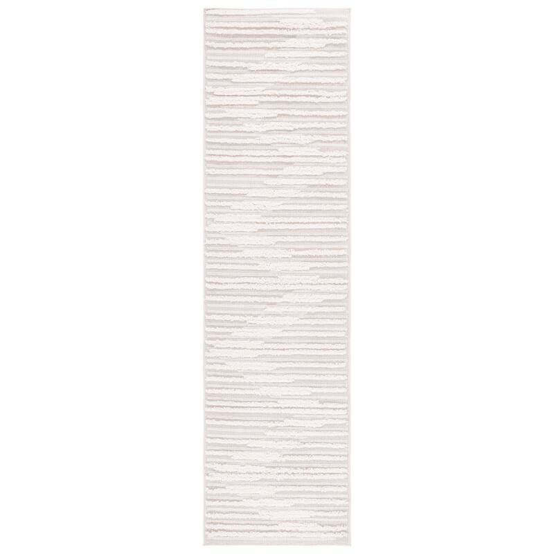 SAFAVIEH Trends Leonie Stripe Rug - 2'2" x 8' Runner - Beige/Ivory