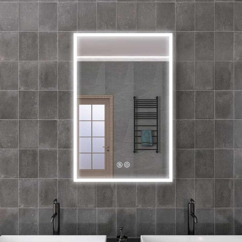 20" x 30" Lighted Recessed Medicine Cabinet with Mirror and Electrical Outlet