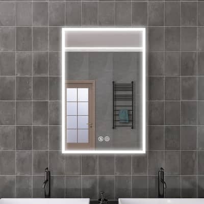 20" x 30" Lighted Recessed Medicine Cabinet with Mirror and Electrical Outlet