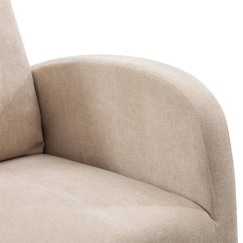 Nursery Rocking Glider Chair with High Back and Side Pocket