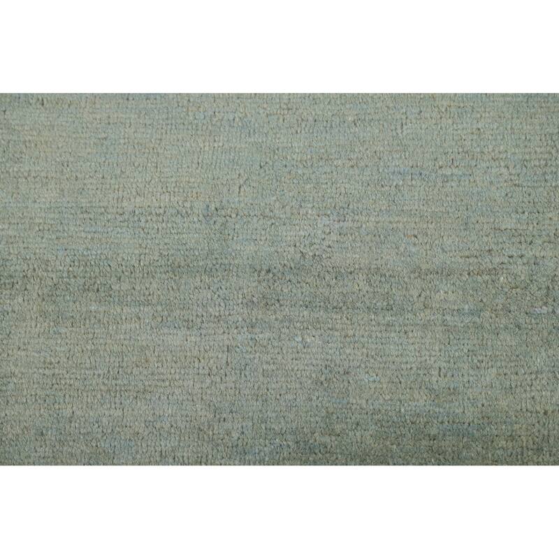 Green Gabbeh Modern Rug Hand-Knotted Wool Carpet - 2'6" x 4'0"