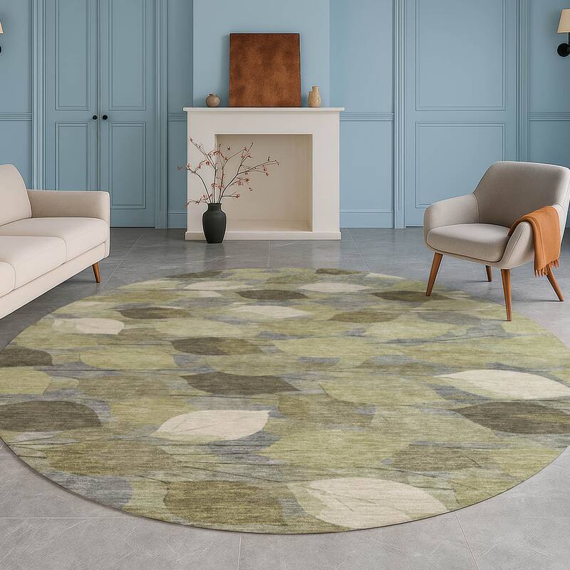 Machine Washable Indoor/ Outdoor Floral Mila Chantille Rug