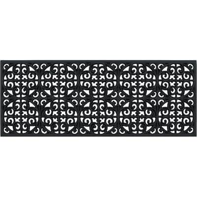 A1HC 100% Rubber Paisley Beautifully Finished Decorative Large Doormat for Outdoor Use 18"X48"
