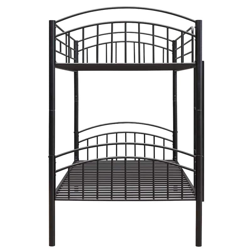 Space-Saving Twin Bunk Bed with Steel Frame and Safety Features
