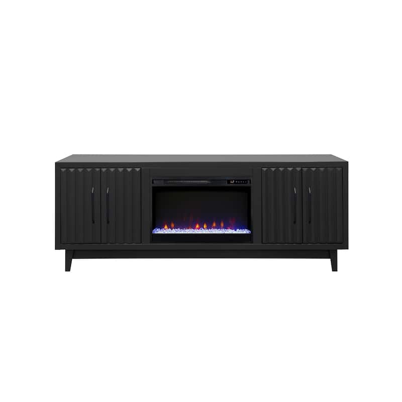 Bridgevine Home Radiance 75 inch Fireplace TV Stand for TVs up to 85 inches