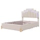 preview thumbnail 41 of 52, Velvet LED Upholstered Platform Bed with RGB Lights