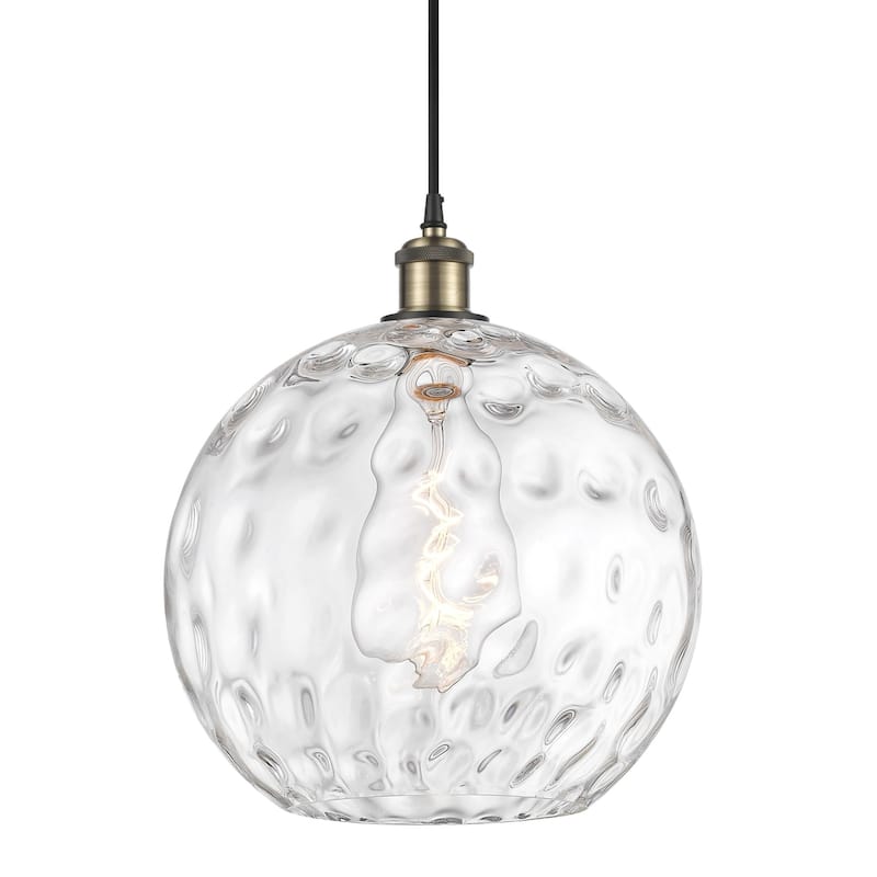 Innovations Lighting 516-1P-15-12 Athens Pendant Athens 12" Wide - Black Antique Brass / Clear Water Glass
