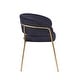 preview thumbnail 12 of 13, Porthos Home Cardi Dining Chairs Set of 2, Velvet Upholstery, Gold Legs