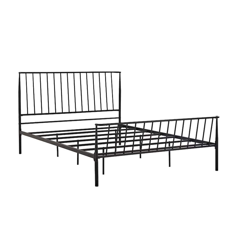Bastrop Matte Black Finish Metal Queen Bed by iNSPIRE Q Modern