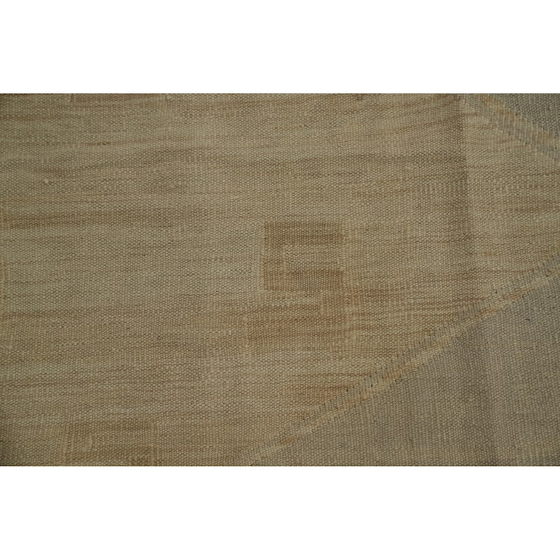 Hand Woven Southwestern Wool Beige Geometric Area Rug - 12' 1'' X 8' 9''
