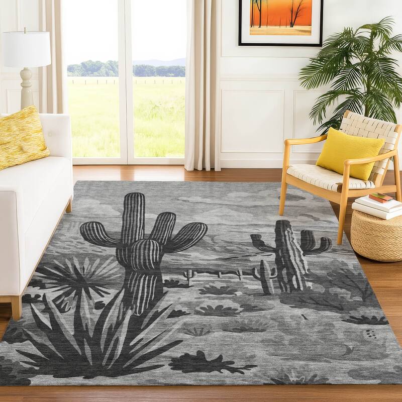 Machine Washable Indoor/ Outdoor Southwestern Mesa Chantille Rug