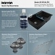 preview thumbnail 20 of 59, Karran 33" Top Mount Large/Small Bowl Quartz Kitchen Sink Kit - 33" x 22" x 9"