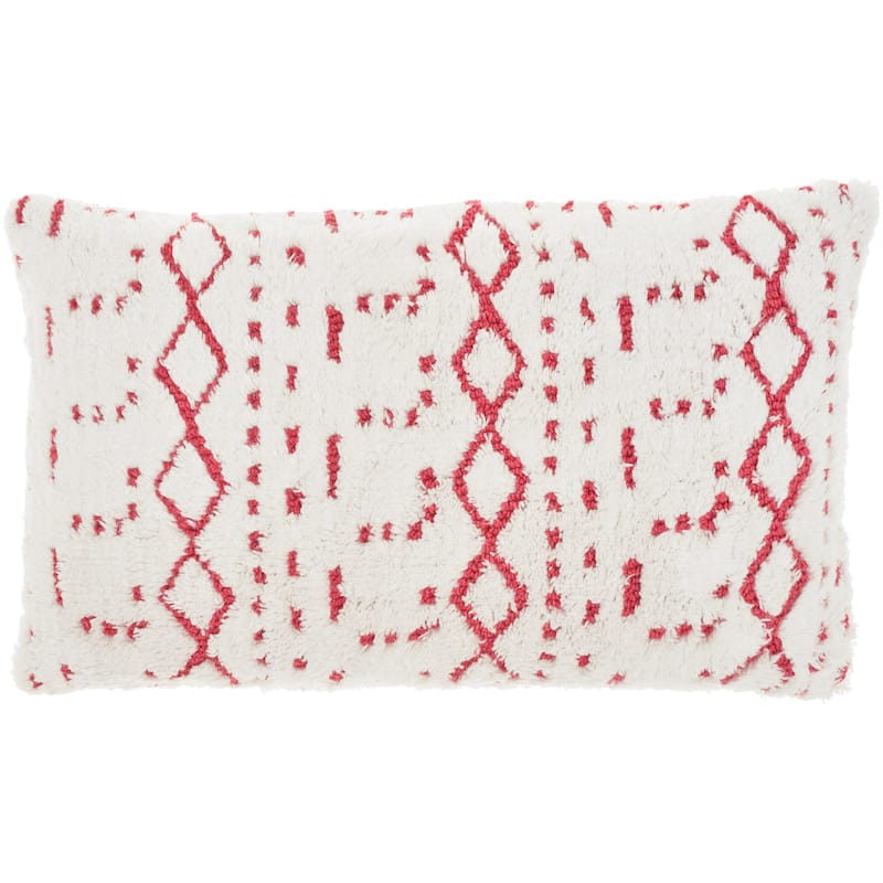 Mina Victory Life Styles Textured Geometric Boho Throw Pillow , ( 12"X20" )