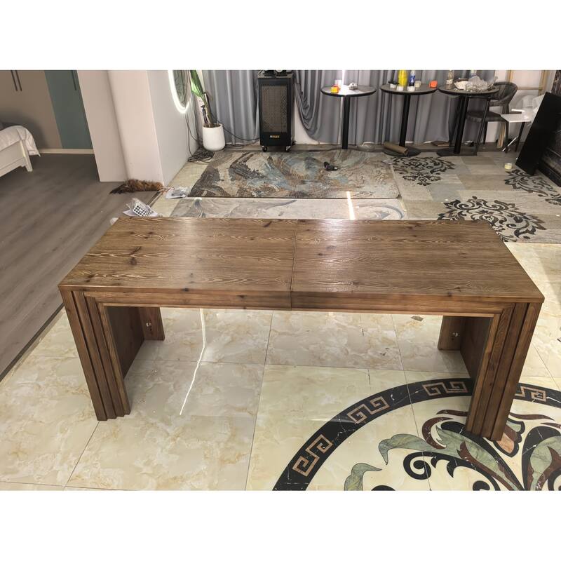 78.74 Inch Extra Long Desk. Solid Wood Desk, Large Office Computer Desk for Home Office