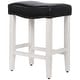 preview thumbnail 7 of 6, Jameson Upholstered Polyester Antique White 24 Inch Counter Stool (Set Of 2)