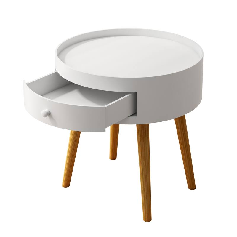 Modern Coffee Table with Drawer Side Table for Living Room