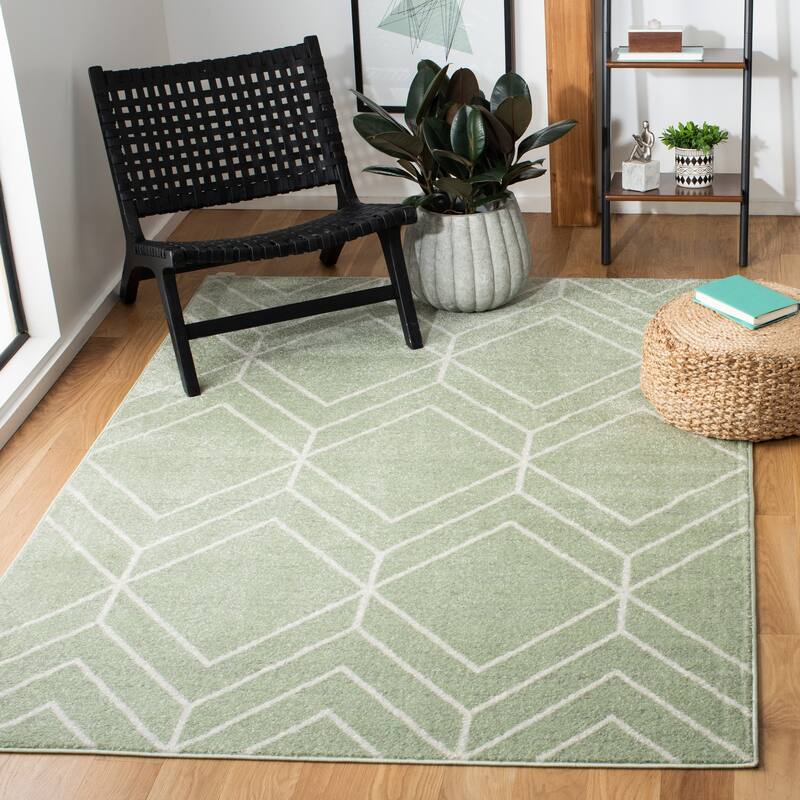 SAFAVIEH Adirondack Benilda Modern Geometric Rug - 9' x 12' - Sage/Ivory