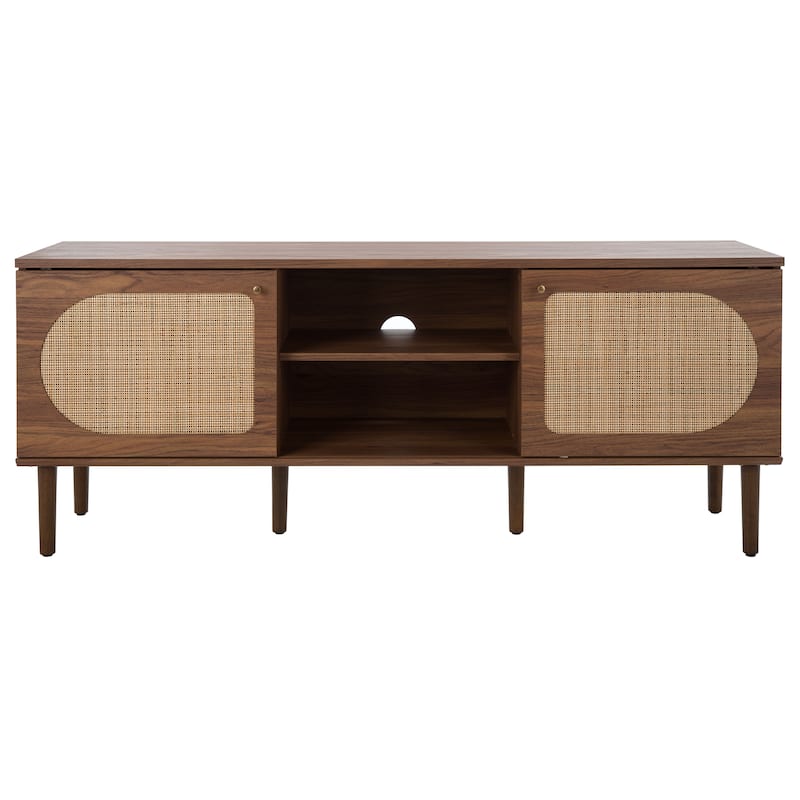 SAFAVIEH Krystina 2 Door 2-Shelf Media Stand - 59" W x 15" D x 24" H - 59Wx15Dx24H