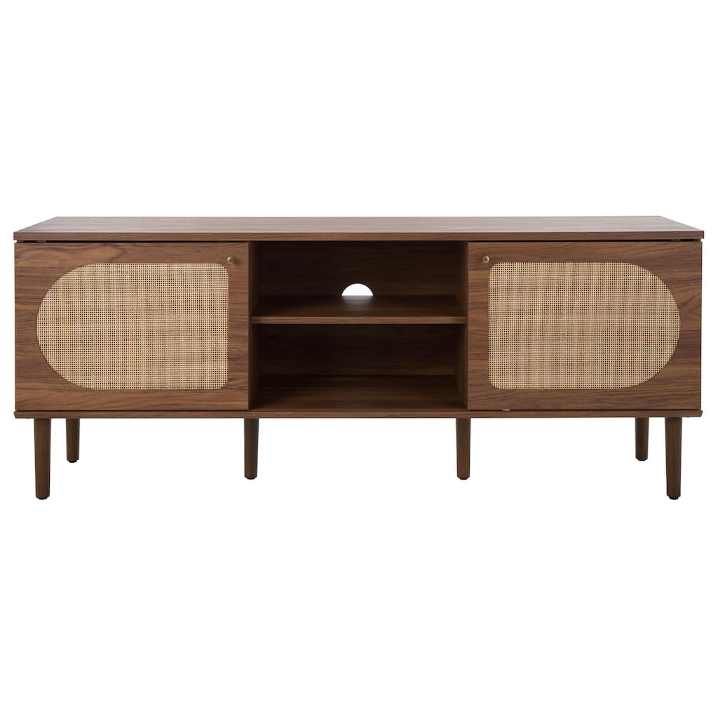 SAFAVIEH Krystina 2 Door 2-Shelf Media Stand - 59" W x 15" D x 24" H - 59Wx15Dx24H