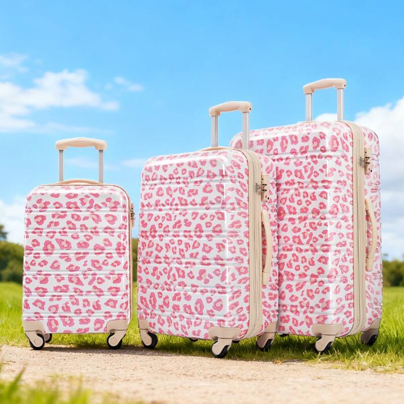 3 Piece Luggage Sets, Hardshell Lightweight PC Suitcase Set w/TSA Lock