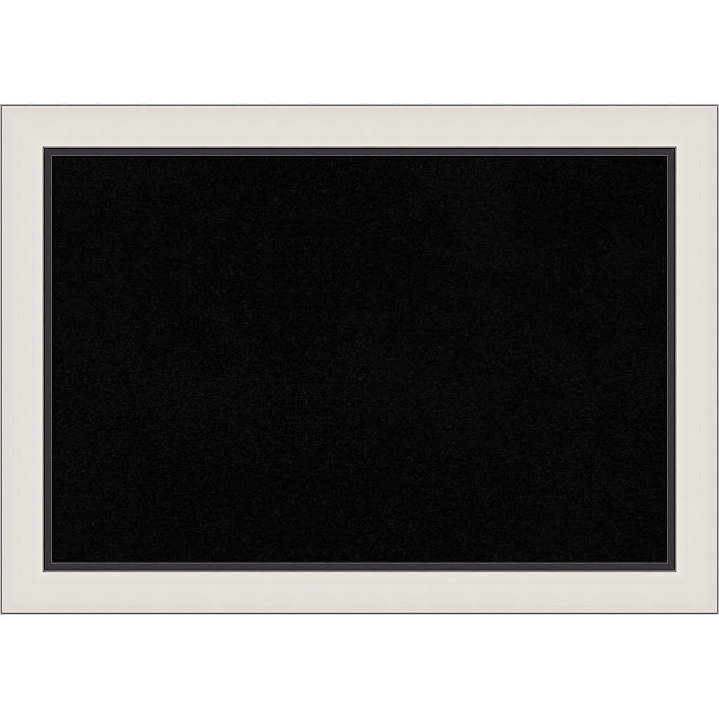 Ellie Silver Black Framed Cork Board - Bulletin Board, Organization Board, Pin Board