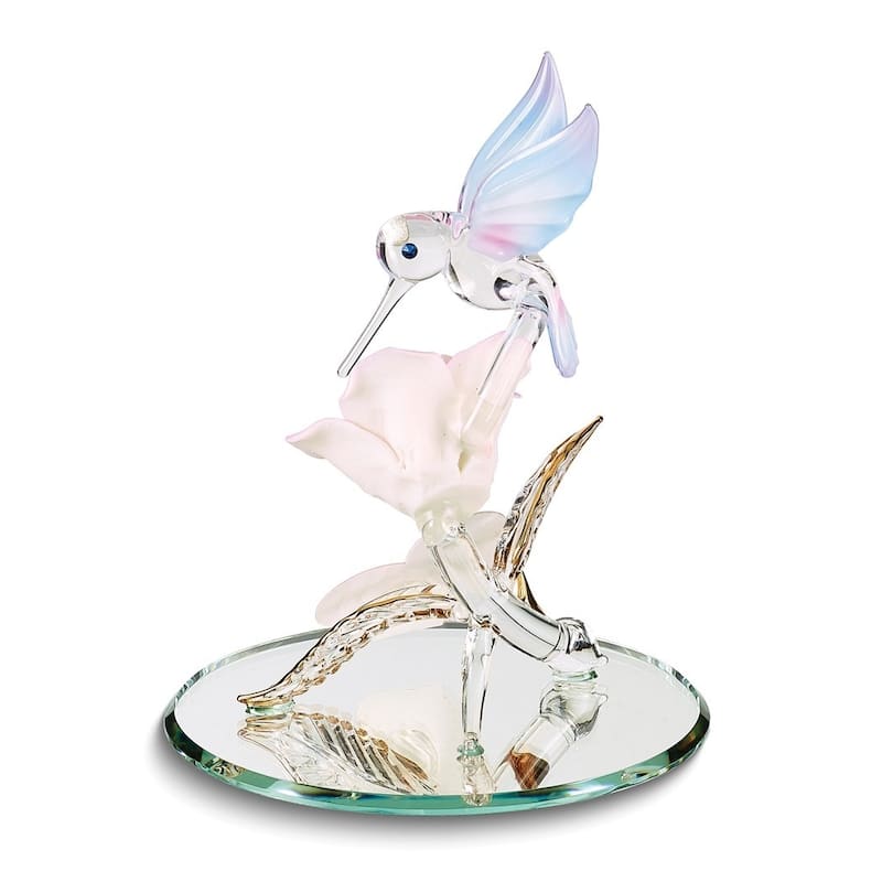 Curata I Love You Mom Hummingbird and Rose Figurine