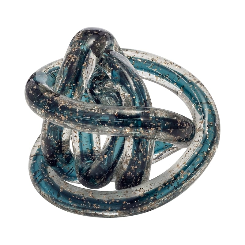Sagebrook Home Sculptural Glass Abstract Knot, Decorative Objects, Home Accent Piece
