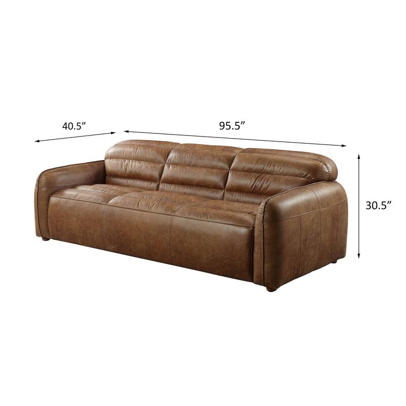 Daniyl Cocoa Sofa with Tight Seat and Back Cushion