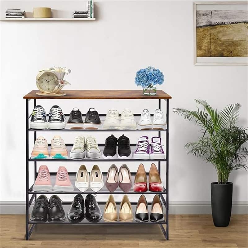 5 Tiers Shoe Rack - 29"D x 11.81"W x 36.5"H