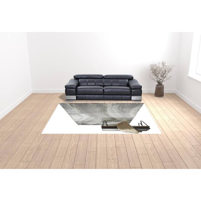 Zaxe Abstract Area Rug By HomeRoots - 9' x 12'