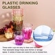 preview thumbnail 5 of 21, Clear Reusable Drinking Glasses Diagonal Texture Plastic Cup