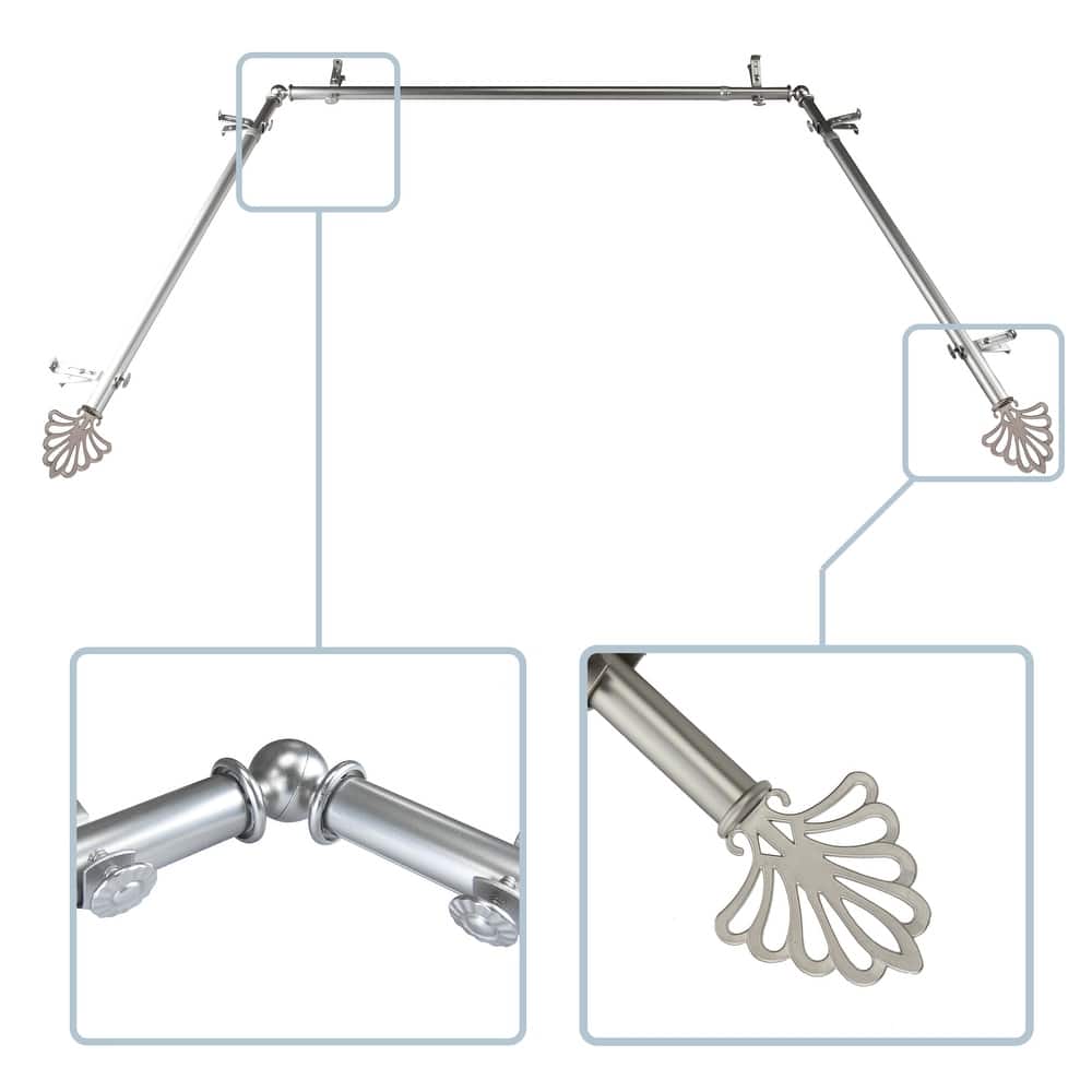InStyleDesign Peacock 13/16" Bay curtain rod 20"-36", 38"-72"
