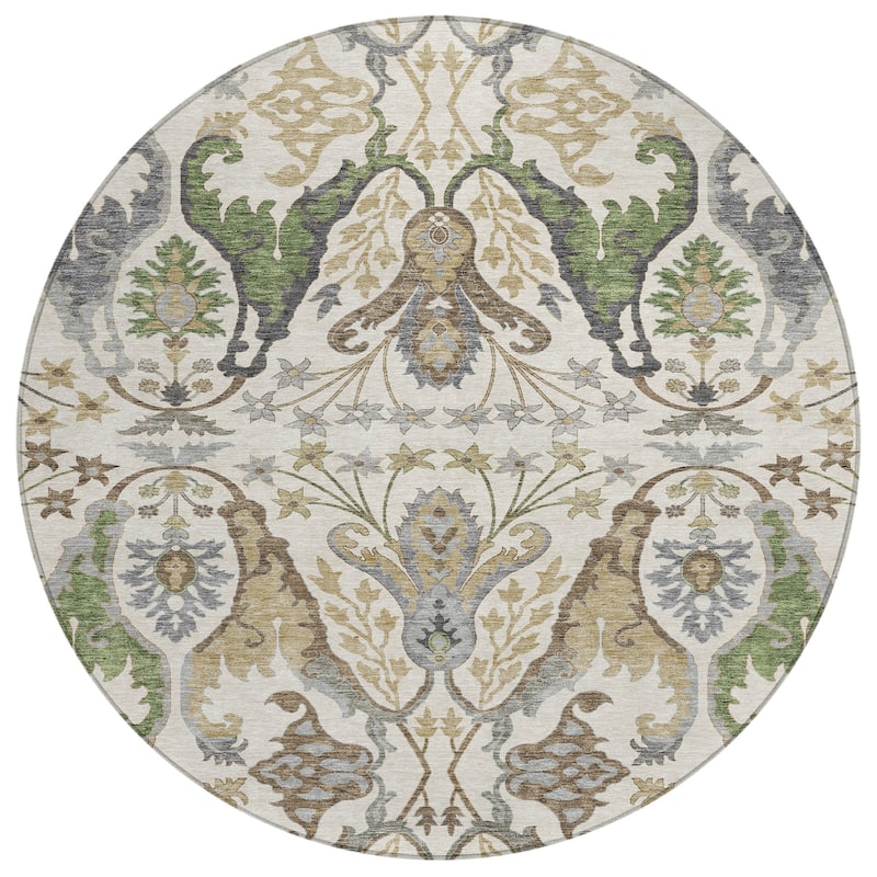 Machine Washable Indoor/ Outdoor Traditional Craftsman Chantille Rug