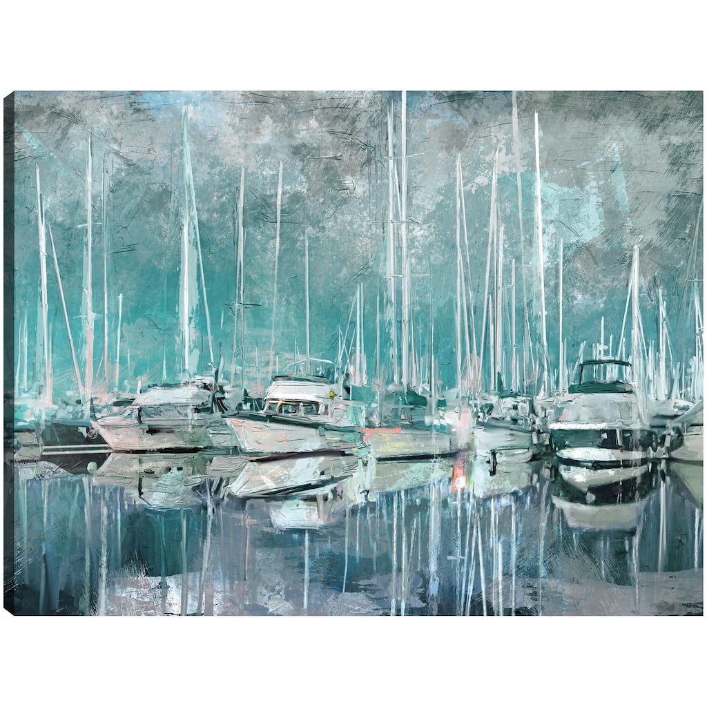 Harbor Masts By Studio Arts Canvas Art Print