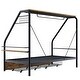 preview thumbnail 9 of 9, Twin Size Metal Frame Platform Bed with Clothes Rack, Storage Shelves & 2 Drawers, Black