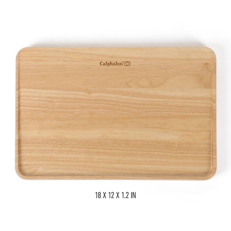 Calphalon Edge Guard 18 x 12, or 13.6 x 9.5 in Rubber Wood Cutting Board
