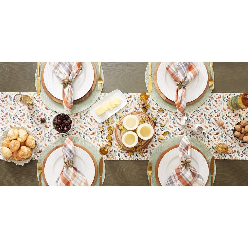 Gather Fall Squash Reversible Table Runner 14X72