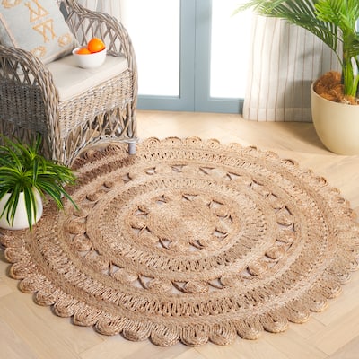SAFAVIEH Natural Fiber Cannie Farmhouse Country Cottage Jute Rug