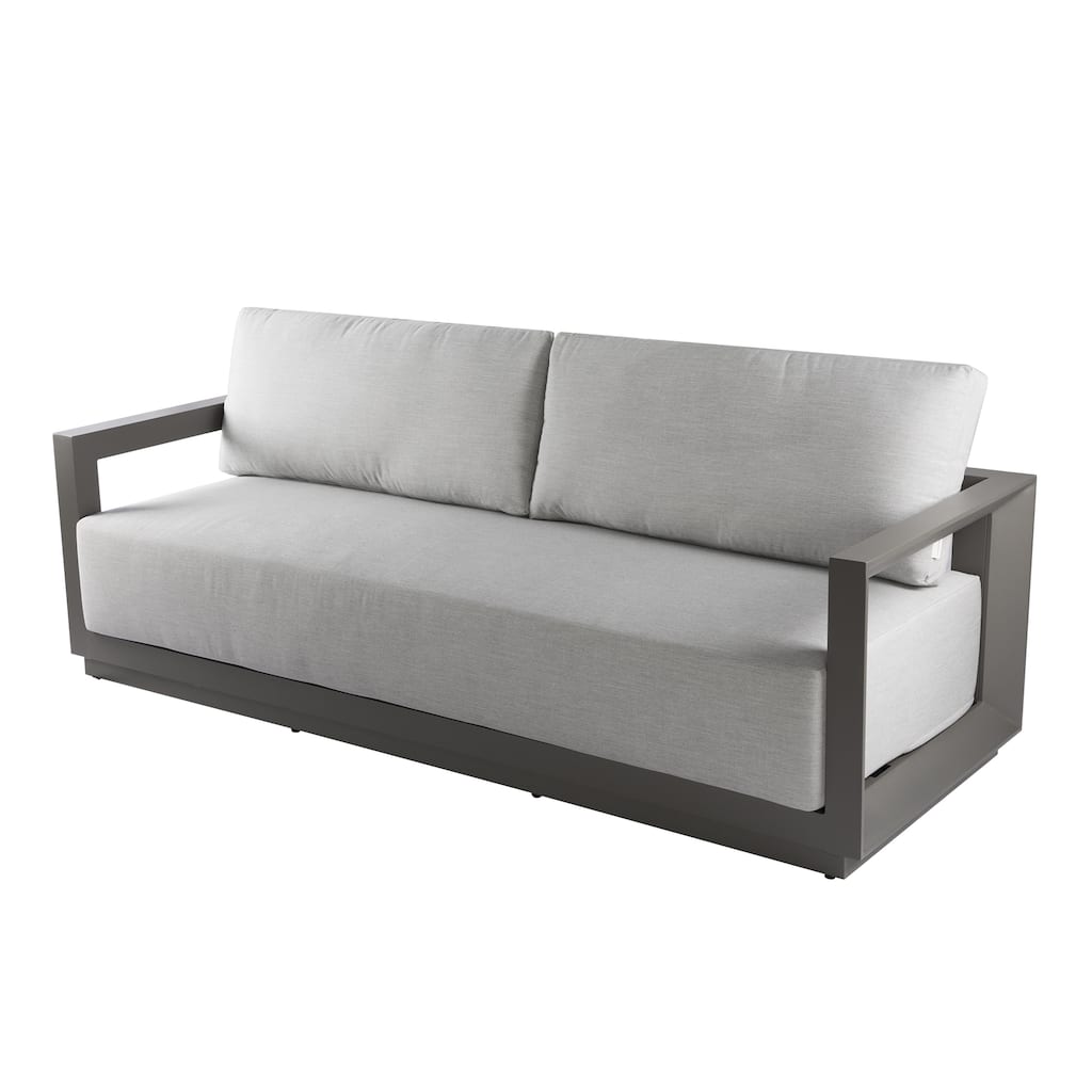 Newport Outdoor Aluminum 3-Seat Sofa with Sunbrella® Cushions