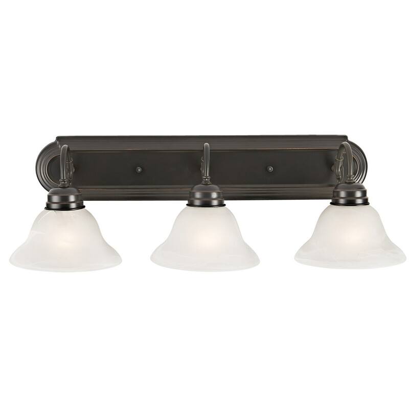 Millbridge Traditional 3-Light Indoor Dimmable Bathroom Vanity Light - Oil Rubbed Bronze