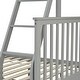 preview thumbnail 8 of 12, Gray Twin over Full Wood Bunk Bed with Storage Drawers, Ladder and Safety Guard Rails