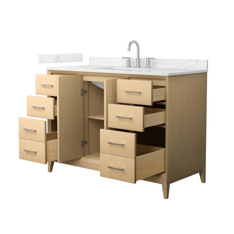 Wyndham Collection WCH7575-48S-QTZ-US3MXX Janna 48" Free Standing