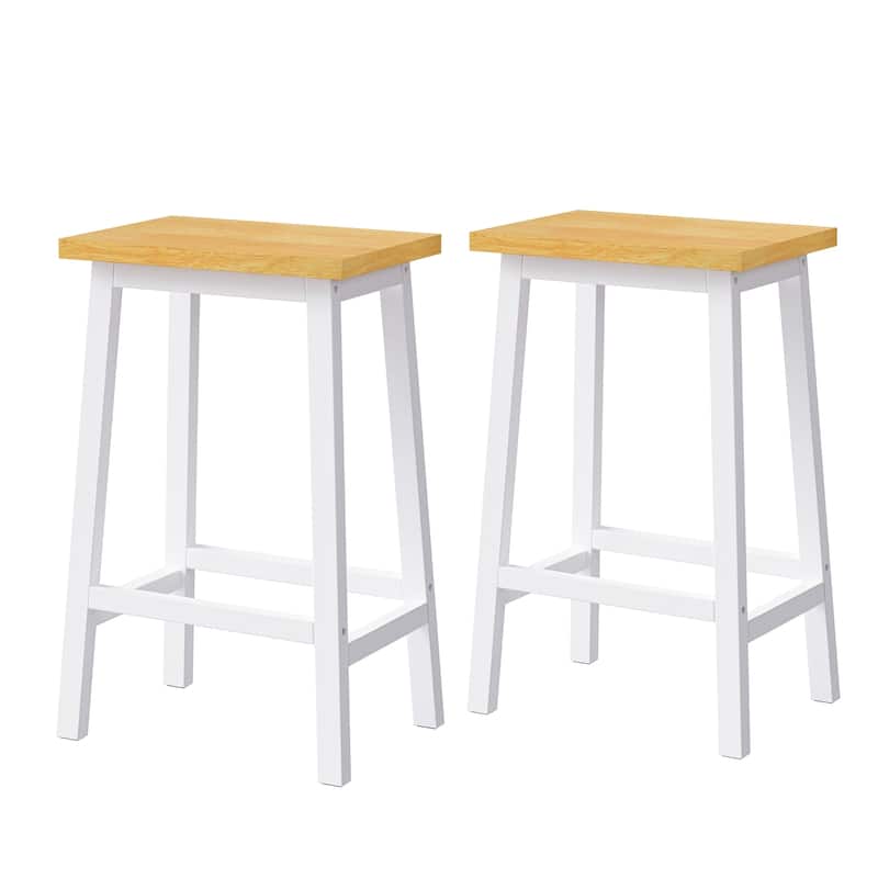 53″ Kitchen Island Cart with Power Outlet and Two Bar Stools