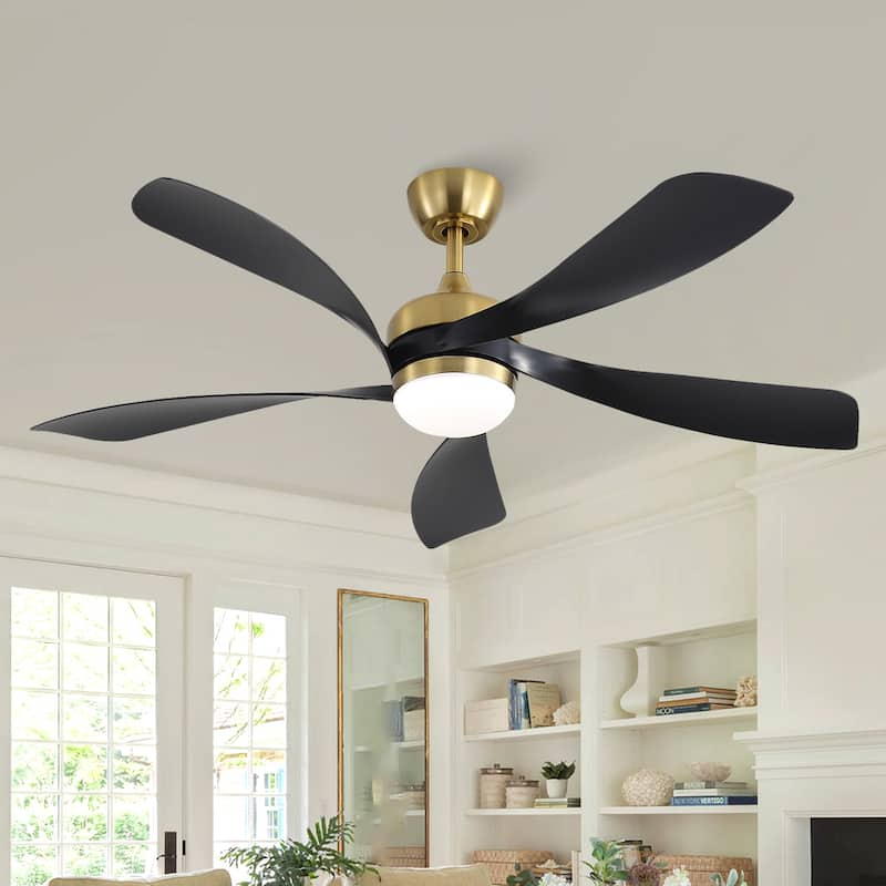 52 Inch Ceiling Fan with Light and Remote for Living Room Bedroom Dining Room Patio Farmhouse - 52 Inches