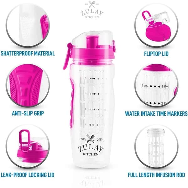 JoyJolt Vacuum Insulated Tumbler with Flip Lid and Straw 20 oz Stainless  Steel Tumbler for Hold/Cold Drinks Leakproof Water Bottle - Pink