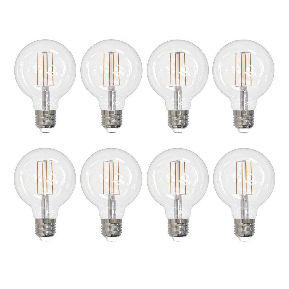 Bulbrite Pack of (8) 7 Watt Dimmable Filament G25 Medium (E26) LED Bulb