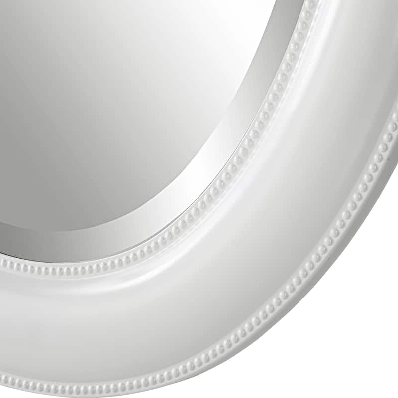 Oval Beaded Bevel Wall Mirror - 29.25 x 22.25 x 1
